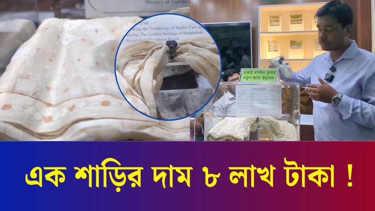৮ লাখ টাকায় বানানো মসলিন শাড়ির বিশেষত্ব কী?